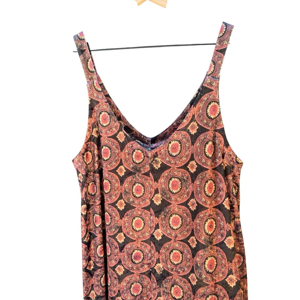 Natural Life Velour Boho Harem Jumpsuit Women's Size L - Medallion Print - Picture 2 of 7